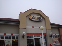 Store front for A&W