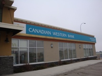 Store front for Canadian Western Bank