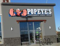 Store front for Popeye's